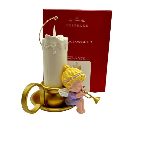 Hallmark 2020 Angelic Candlelight Light Motion Christmas Tree Decor Ornament - Picture 1 of 8